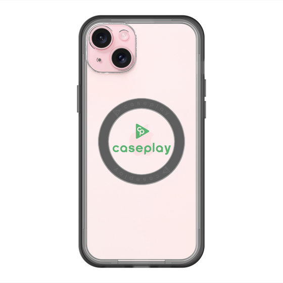 スリムプロテクションプレミアムケース with MagSafe［ オリジナル - caseplayロゴ - グリーン/D ］