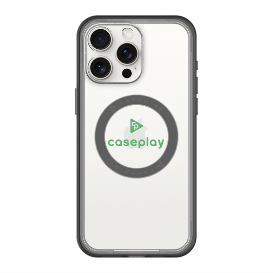 スリムプロテクションプレミアムケース with MagSafe［ オリジナル - caseplayロゴ - グリーン/D ］