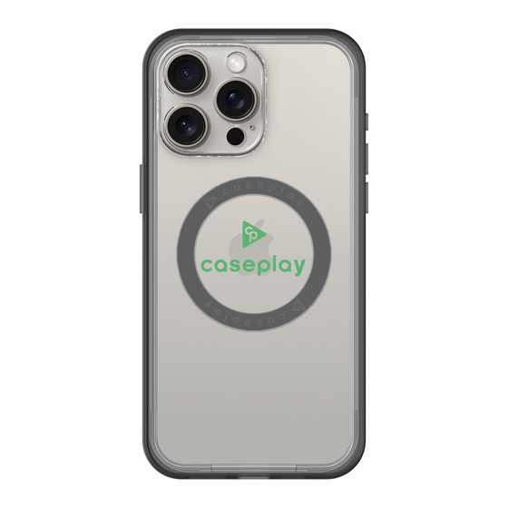 スリムプロテクションプレミアムケース with MagSafe［ オリジナル - caseplayロゴ - グリーン/D ］
