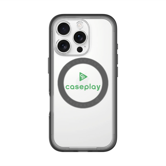 スリムプロテクションプレミアムケース with MagSafe［ オリジナル - caseplayロゴ - グリーン/D ］