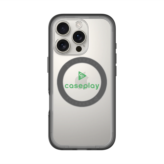 スリムプロテクションプレミアムケース with MagSafe［ オリジナル - caseplayロゴ - グリーン/D ］
