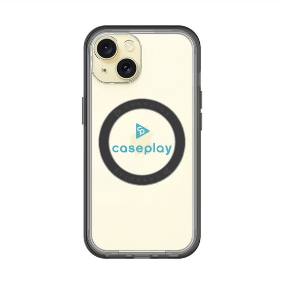 スリムプロテクションプレミアムケース with MagSafe［ オリジナル - caseplayロゴ - ライトブルー/D ］