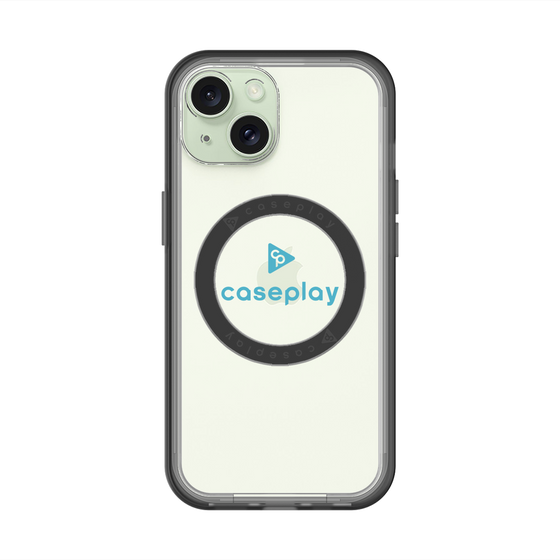 スリムプロテクションプレミアムケース with MagSafe［ オリジナル - caseplayロゴ - ライトブルー/D ］