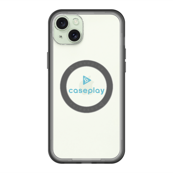 スリムプロテクションプレミアムケース with MagSafe［ オリジナル - caseplayロゴ - ライトブルー/D ］