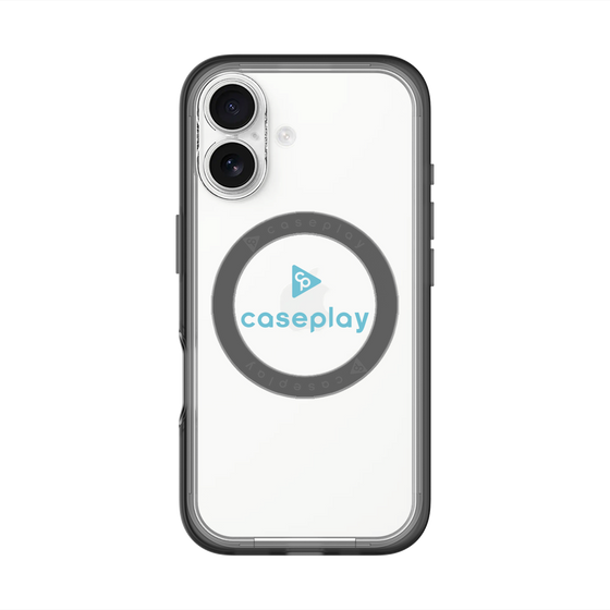 スリムプロテクションプレミアムケース with MagSafe［ オリジナル - caseplayロゴ - ライトブルー/D ］