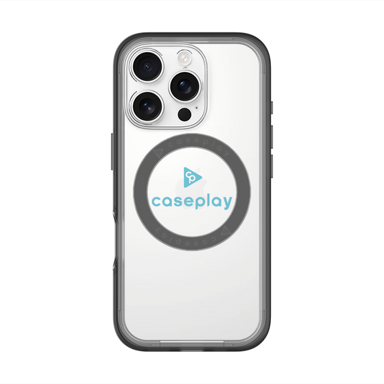 スリムプロテクションプレミアムケース with MagSafe［ オリジナル - caseplayロゴ - ライトブルー/D ］