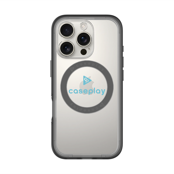 スリムプロテクションプレミアムケース with MagSafe［ オリジナル - caseplayロゴ - ライトブルー/D ］