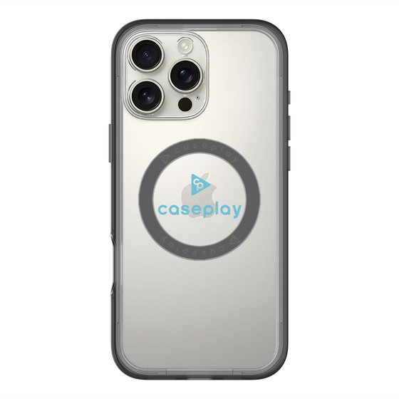 スリムプロテクションプレミアムケース with MagSafe［ オリジナル - caseplayロゴ - ライトブルー/D ］