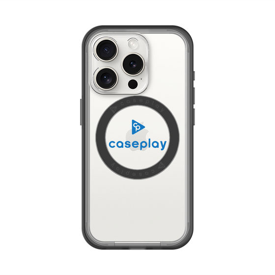 スリムプロテクションプレミアムケース with MagSafe［ オリジナル - caseplayロゴ - ブルー/D ］