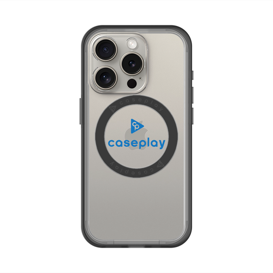 スリムプロテクションプレミアムケース with MagSafe［ オリジナル - caseplayロゴ - ブルー/D ］
