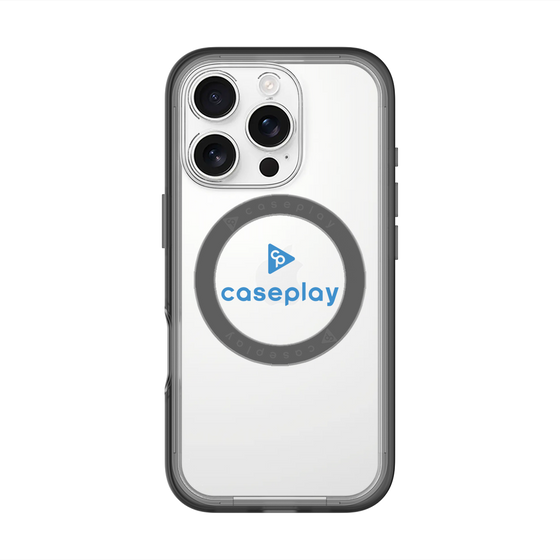 スリムプロテクションプレミアムケース with MagSafe［ オリジナル - caseplayロゴ - ブルー/D ］