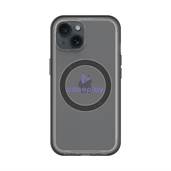 スリムプロテクションプレミアムケース with MagSafe［ オリジナル - caseplayロゴ - パープル/D ］
