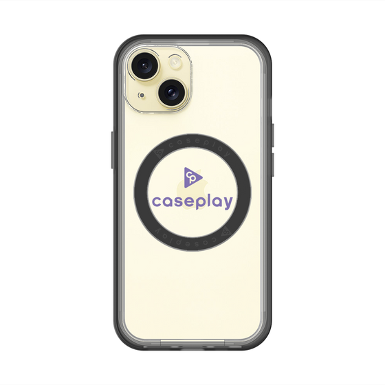 スリムプロテクションプレミアムケース with MagSafe［ オリジナル - caseplayロゴ - パープル/D ］