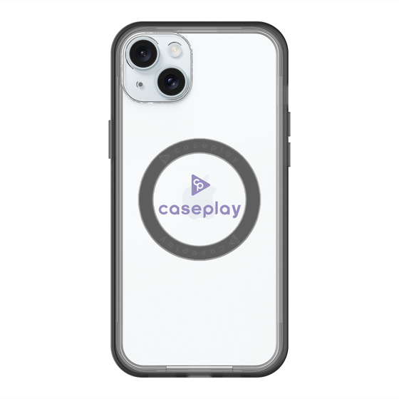 スリムプロテクションプレミアムケース with MagSafe［ オリジナル - caseplayロゴ - パープル/D ］
