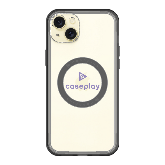 スリムプロテクションプレミアムケース with MagSafe［ オリジナル - caseplayロゴ - パープル/D ］