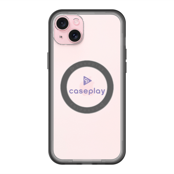 スリムプロテクションプレミアムケース with MagSafe［ オリジナル - caseplayロゴ - パープル/D ］