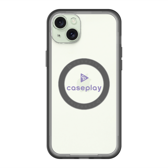 スリムプロテクションプレミアムケース with MagSafe［ オリジナル - caseplayロゴ - パープル/D ］