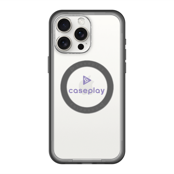 スリムプロテクションプレミアムケース with MagSafe［ オリジナル - caseplayロゴ - パープル/D ］