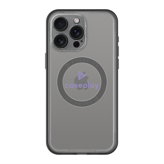 スリムプロテクションプレミアムケース with MagSafe［ オリジナル - caseplayロゴ - パープル/D ］