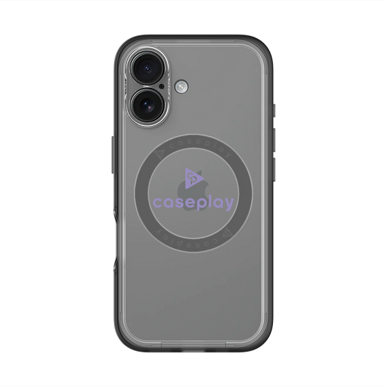 スリムプロテクションプレミアムケース with MagSafe［ オリジナル - caseplayロゴ - パープル/D ］