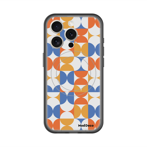 スリムプロテクションプレミアムケース with MagSafe［ Mod Deco - オリジナル - 幾何学模様/A ］