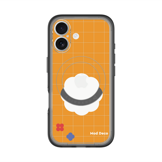 スリムプロテクションプレミアムケース with MagSafe［ Mod Deco - オリジナル - レトロオレンジ ］