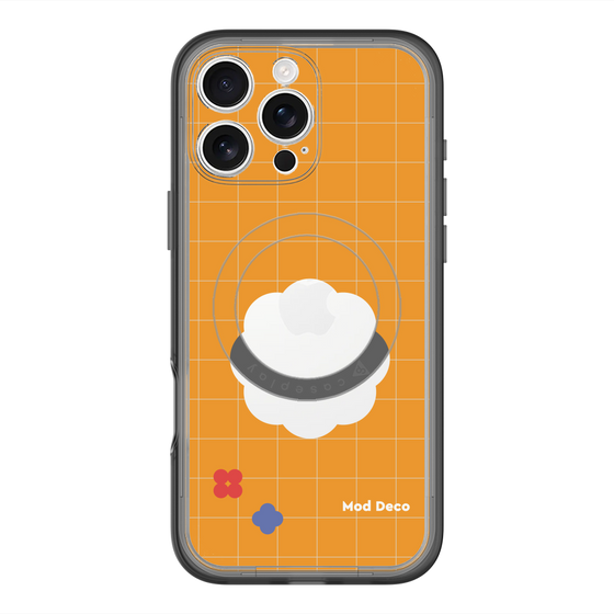 スリムプロテクションプレミアムケース with MagSafe［ Mod Deco - オリジナル - レトロオレンジ ］