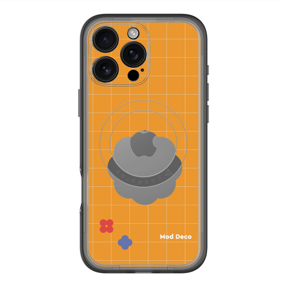 スリムプロテクションプレミアムケース with MagSafe［ Mod Deco - オリジナル - レトロオレンジ ］