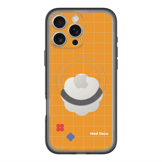 スリムプロテクションプレミアムケース with MagSafe［ Mod Deco - オリジナル - レトロオレンジ ］