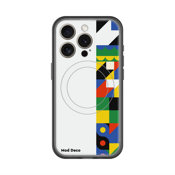 スリムプロテクションプレミアムケース with MagSafe［ Mod Deco - オリジナル - 幾何学模様/B ］