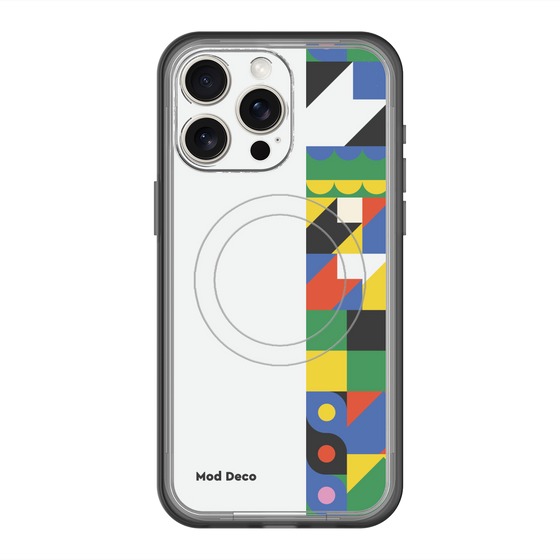 スリムプロテクションプレミアムケース with MagSafe［ Mod Deco - オリジナル - 幾何学模様/B ］