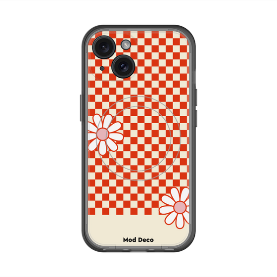 スリムプロテクションプレミアムケース with MagSafe［ Mod Deco - オリジナル - レトロフラワー ］