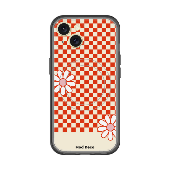 スリムプロテクションプレミアムケース with MagSafe［ Mod Deco - オリジナル - レトロフラワー ］