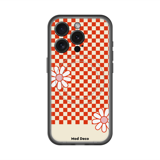 スリムプロテクションプレミアムケース with MagSafe［ Mod Deco - オリジナル - レトロフラワー ］