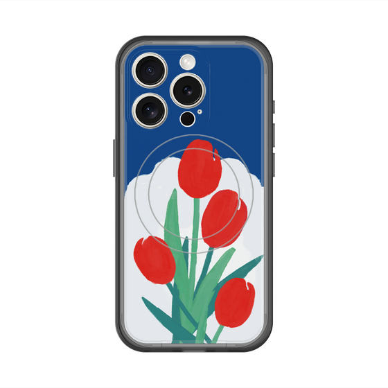 スリムプロテクションプレミアムケース with MagSafe［ Mod Deco - オリジナル - フラワー/A ］