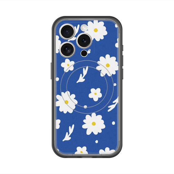 スリムプロテクションプレミアムケース with MagSafe［ Mod Deco - オリジナル - フラワー/B ］