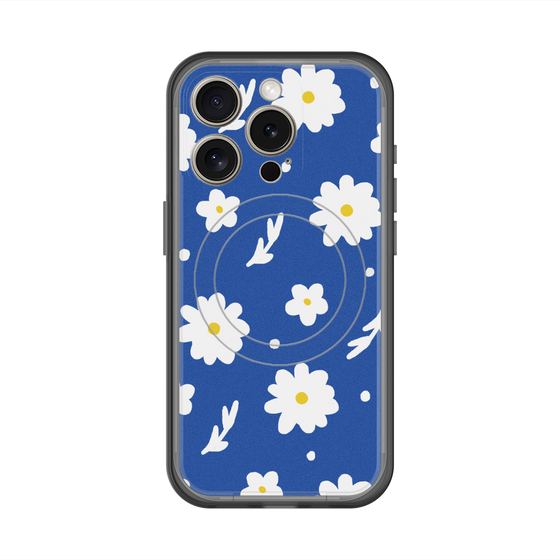スリムプロテクションプレミアムケース with MagSafe［ Mod Deco - オリジナル - フラワー/B ］