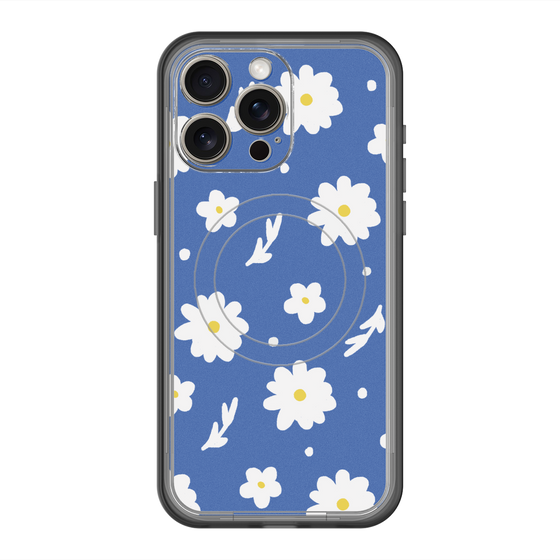スリムプロテクションプレミアムケース with MagSafe［ Mod Deco - オリジナル - フラワー/B ］