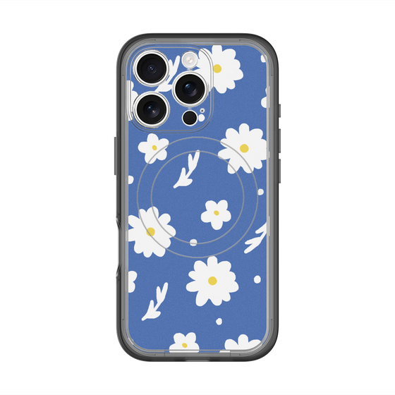 スリムプロテクションプレミアムケース with MagSafe［ Mod Deco - オリジナル - フラワー/B ］