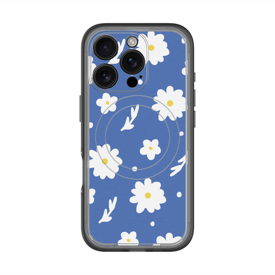 スリムプロテクションプレミアムケース with MagSafe［ Mod Deco - オリジナル - フラワー/B ］