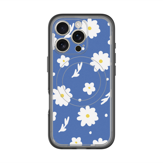 スリムプロテクションプレミアムケース with MagSafe［ Mod Deco - オリジナル - フラワー/B ］