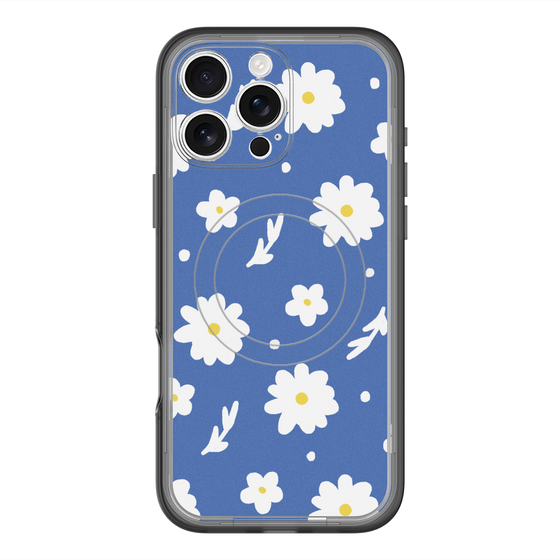 スリムプロテクションプレミアムケース with MagSafe［ Mod Deco - オリジナル - フラワー/B ］