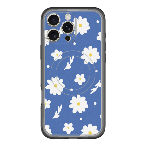スリムプロテクションプレミアムケース with MagSafe［ Mod Deco - オリジナル - フラワー/B ］