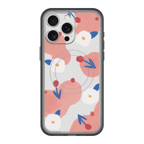 スリムプロテクションプレミアムケース with MagSafe［ Mod Deco - オリジナル - フラワー/C ］