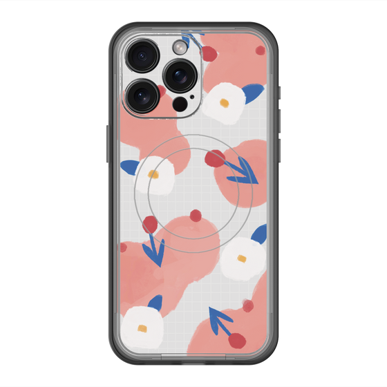 スリムプロテクションプレミアムケース with MagSafe［ Mod Deco - オリジナル - フラワー/C ］