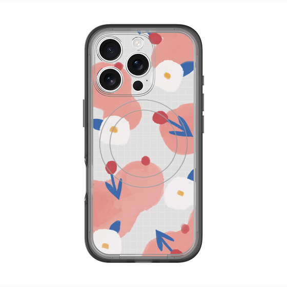 スリムプロテクションプレミアムケース with MagSafe［ Mod Deco - オリジナル - フラワー/C ］