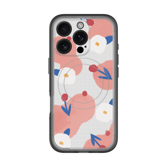 スリムプロテクションプレミアムケース with MagSafe［ Mod Deco - オリジナル - フラワー/C ］