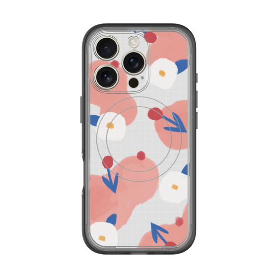 スリムプロテクションプレミアムケース with MagSafe［ Mod Deco - オリジナル - フラワー/C ］