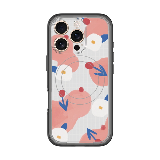 スリムプロテクションプレミアムケース with MagSafe［ Mod Deco - オリジナル - フラワー/C ］