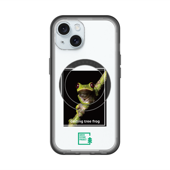 スリムプロテクションプレミアムケース with MagSafe［ Green Future Project - Gliding tree frog ］
